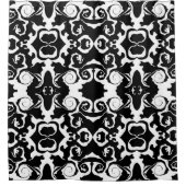 Drehmuster in Schwarz/Weiß Duschvorhang (Vorderseite)