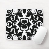 Drehmuster in Schwarz/Weiß Mousepad (Mit Mouse)
