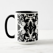 Drehmuster in Schwarz/Weiß Tasse (Links)