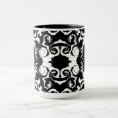 Drehmuster in Schwarz/Weiß Tasse (Zentrum)
