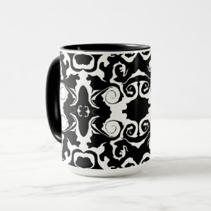 Drehmuster in Schwarz/Weiß Tasse