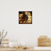 Drehpferd Poster (Küche)