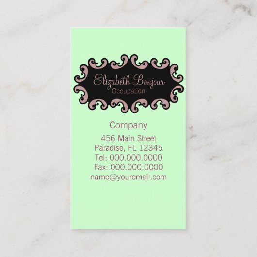 Drehrahmen ~ Visitenkarte (Rückseite)