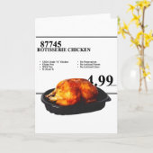 Drehspieß-Hähnchen 4.99 Lustiges Hähnchen Karte (Gelbe Blume)