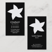 Drehstern - Schwarz Visitenkarte (Vorne/Hinten)