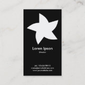 Drehstern - Schwarz Visitenkarte (Rückseite)