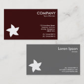 Drehsternsymbol - Dunkelbraun 330000 Visitenkarte (Vorne/Hinten)