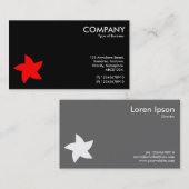 Drehsternsymbol - Rot Visitenkarte (Vorne/Hinten)