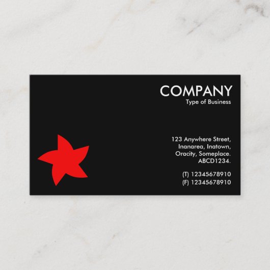 Drehsternsymbol - Rot Visitenkarte (Vorderseite)