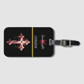 Drehsymmetrie: Rotes und Weißes Kreuz an der Wand Gepäckanhänger (Vorderseite (Horizontal))