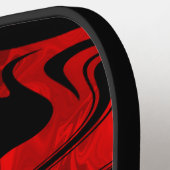 Dreht und rotes Monogramm Pickleball Schläger (Linke Seite)