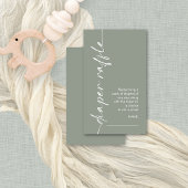 Drehte Script-Sage Windeln Raffle Baby-Dusche Begleitkarte