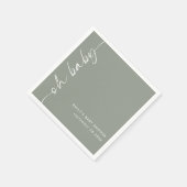 Drehte Skriptnamensage Oh Babydusche Serviette (Ecke)