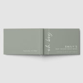 Drehte Skriptsprache Oh Boy Baby Shower Gästebuch (Voll)