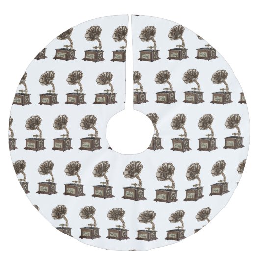 Drehteller Cartoon-Illustration Polyester Weihnachtsbaumdecke (Vorderseite)
