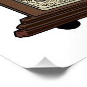 Drehteller-Cartoon-Illustration Poster (Ecke)
