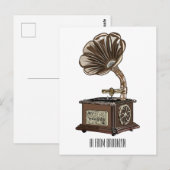 Drehteller Cartoon-Illustration Postkarte (Vorne/Hinten)