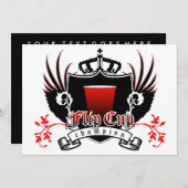 drehtest-Cup-Meister Royal-Wappen Einladung (Vorne/Hinten)