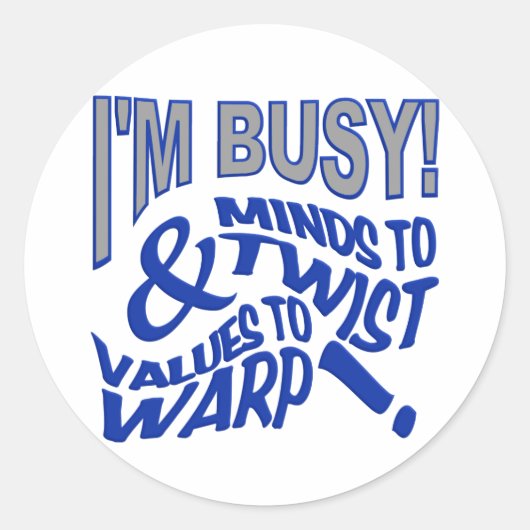 Drehung-Aufkleber Runder Aufkleber (Vorderseite)