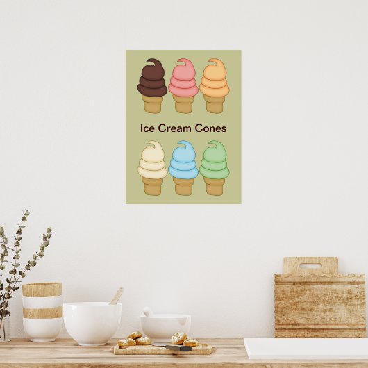 Drehung Cones Poster (Küche)