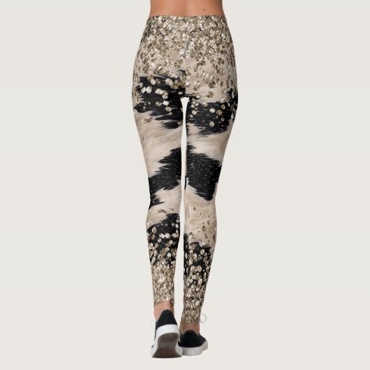 Drehung Cowhide Design Leggings (Rückseite)