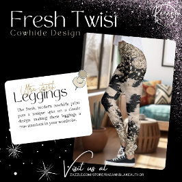Drehung Cowhide Design Leggings