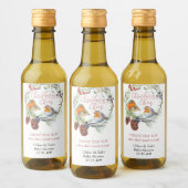 Drehung der Baby-Dusche im Top Winter Kranz Weinetikett (Flaschen)