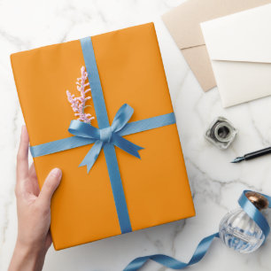 Drehung der schlichten Mandarine Orange Color Shad Geschenkpapier
