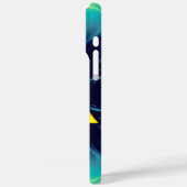 DREHUNG DES ASCLEPIUS-DENTISTRY-MONOGRAMM, blau Case-Mate iPhone Hülle (Rückseite / Links)