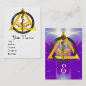 DREHUNG DES ASCLEPIUS-DENTISTRY-PEARL-MONOGRAMS VISITENKARTE (Vorne/Hinten)