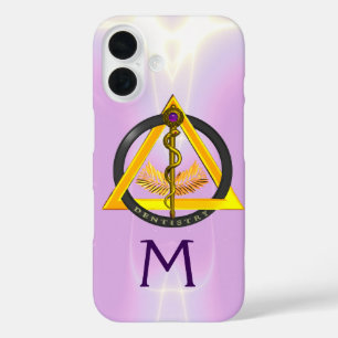 DREHUNG DES ASCLEPIUS-ZAHNCHEN-MONOGRAMM iPhone 16 HÜLLE