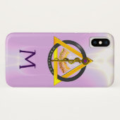DREHUNG DES ASCLEPIUS-ZAHNCHEN-MONOGRAMM Case-Mate iPhone HÜLLE (Rückseite (Horizontal))