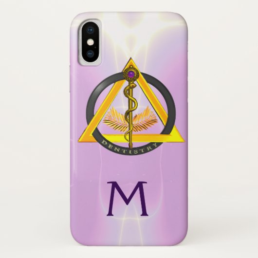 DREHUNG DES ASCLEPIUS-ZAHNCHEN-MONOGRAMM Case-Mate iPhone HÜLLE (Rückseite)