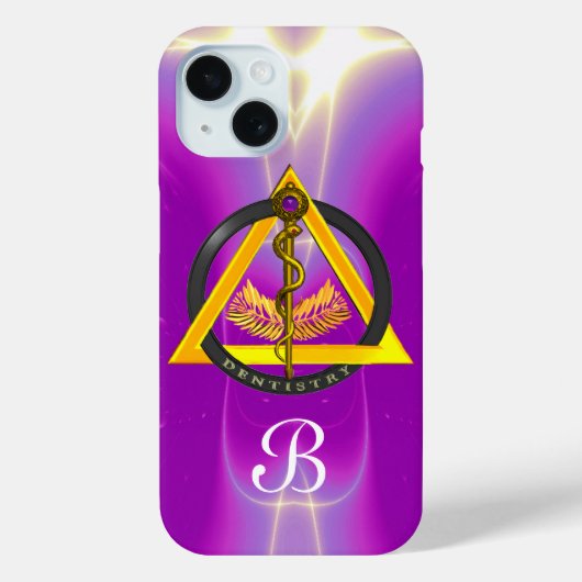 DREHUNG DES ASCLEPIUS-ZAHNCHEN-MONOGRAMM Case-Mate iPhone HÜLLE (Rückseite)