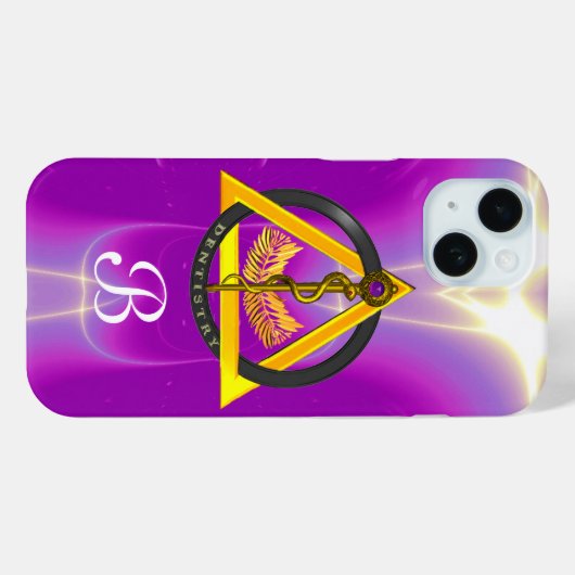 DREHUNG DES ASCLEPIUS-ZAHNCHEN-MONOGRAMM Case-Mate iPhone HÜLLE (Rückseite (Horizontal))