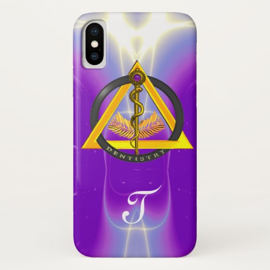 DREHUNG DES ASCLEPIUS-ZAHNCHEN-MONOGRAMM Case-Mate iPhone HÜLLE (Rückseite)
