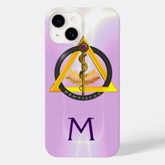 DREHUNG DES ASCLEPIUS-ZAHNCHEN-MONOGRAMM Case-Mate iPhone HÜLLE (Rückseite)