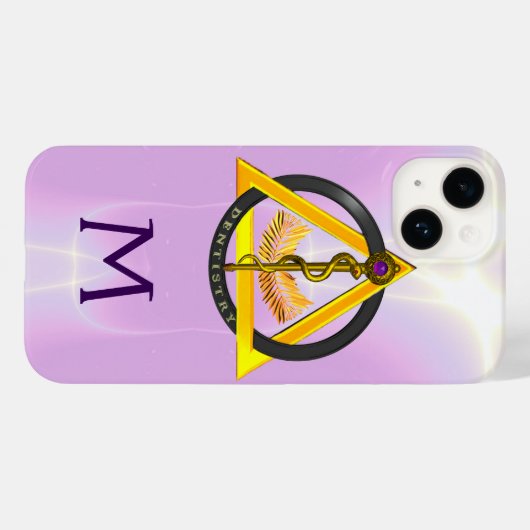 DREHUNG DES ASCLEPIUS-ZAHNCHEN-MONOGRAMM Case-Mate iPhone HÜLLE (Rückseite (Horizontal))