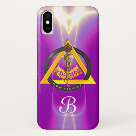 DREHUNG DES ASCLEPIUS-ZAHNCHEN-MONOGRAMM Case-Mate iPhone HÜLLE (Rückseite)