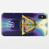 DREHUNG DES ASCLEPIUS-ZAHNCHEN-MONOGRAMM Case-Mate iPhone HÜLLE (Rückseite (Horizontal))