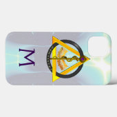 DREHUNG DES ASCLEPIUS-ZAHNCHEN-MONOGRAMM Case-Mate iPhone HÜLLE (Rückseite (Horizontal))