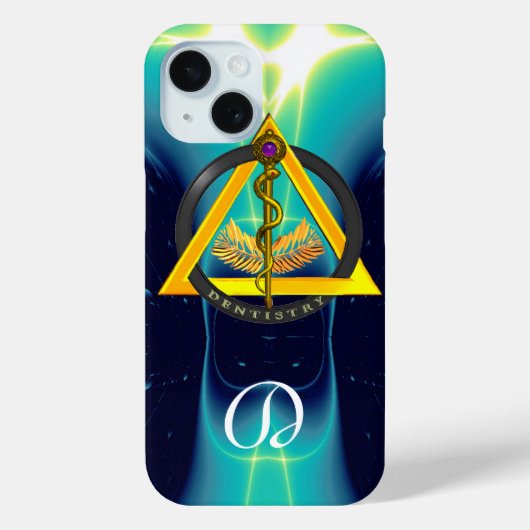 DREHUNG DES ASCLEPIUS-ZAHNCHEN-MONOGRAMM Case-Mate iPhone HÜLLE (Rückseite)