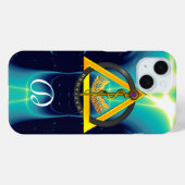 DREHUNG DES ASCLEPIUS-ZAHNCHEN-MONOGRAMM Case-Mate iPhone HÜLLE (Rückseite (Horizontal))