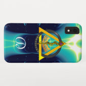 DREHUNG DES ASCLEPIUS-ZAHNCHEN-MONOGRAMM Case-Mate iPhone HÜLLE (Rückseite (Horizontal))
