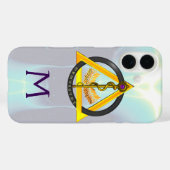 DREHUNG DES ASCLEPIUS-ZAHNCHEN-MONOGRAMM Case-Mate iPhone HÜLLE (Rückseite (Horizontal))