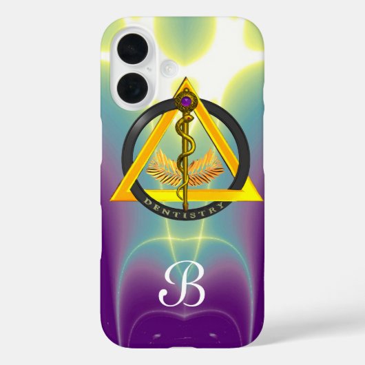 DREHUNG DES ASCLEPIUS-ZAHNCHEN-MONOGRAMM Case-Mate iPhone HÜLLE (Rückseite)