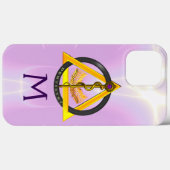 DREHUNG DES ASCLEPIUS-ZAHNCHEN-MONOGRAMM Case-Mate iPhone HÜLLE (Rückseite (Horizontal))