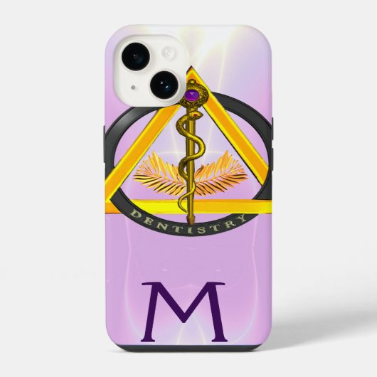 DREHUNG DES ASCLEPIUS-ZAHNCHEN-MONOGRAMM iPhone HÜLLE (Rückseite)