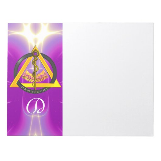 DREHUNG DES ASCLEPIUS-ZAHNCHEN-MONOGRAMM NOTIZBLOCK (Vorderseite)