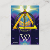 DREHUNG DES ASCLEPIUS-ZAHNCHEN-MONOGRAMM VISITENKARTE (Rückseite)